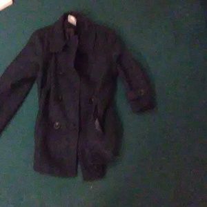 A blue peacoat